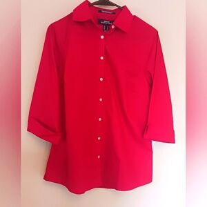 Lands' End Red Blouse